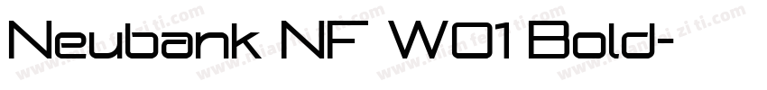 Neubank NF W01 Bold字体转换